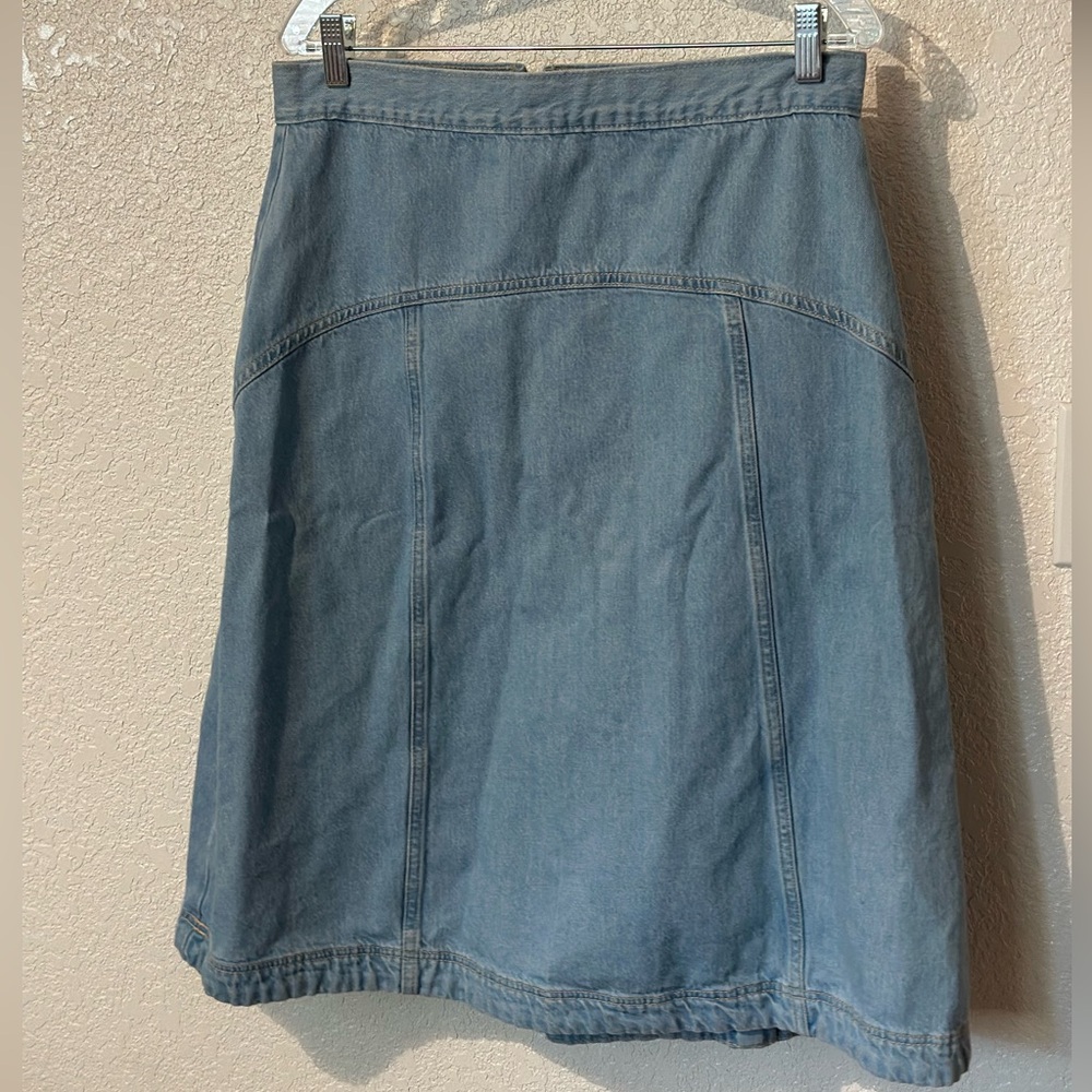 Old Navy Light Blue Denim A-Line Skirt